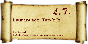 Laurinyecz Teréz névjegykártya